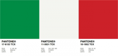 Pantone logo bandiera italiana